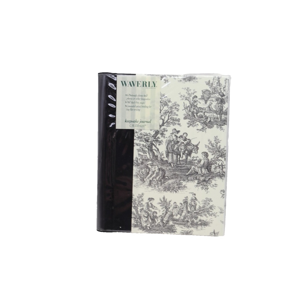 Waverly Keepsake Journal | C.R. Gibson Black Toile | 160 Lined Pages | Spiral